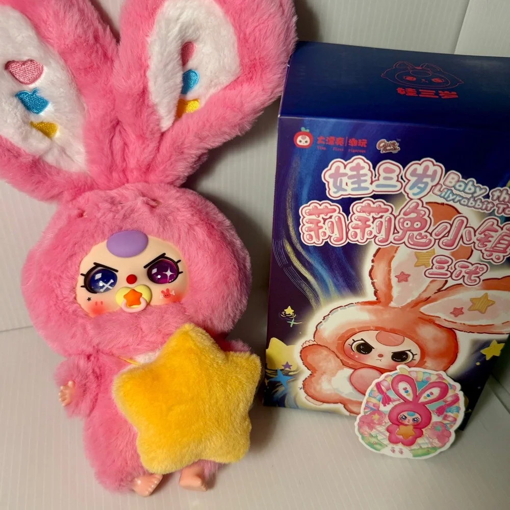 Baby Three Lily Rabbit Town V3 – Pink Bunny - Heterochromia Pattern Eyes – New - Picture 2 of 6